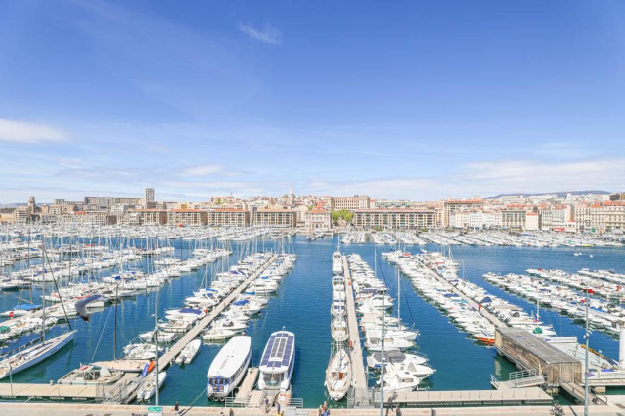 Ferienwohnung Vieux-Port - Vue Exceptionnelle - 3 Ch Et Clim Marseilles Exterior foto