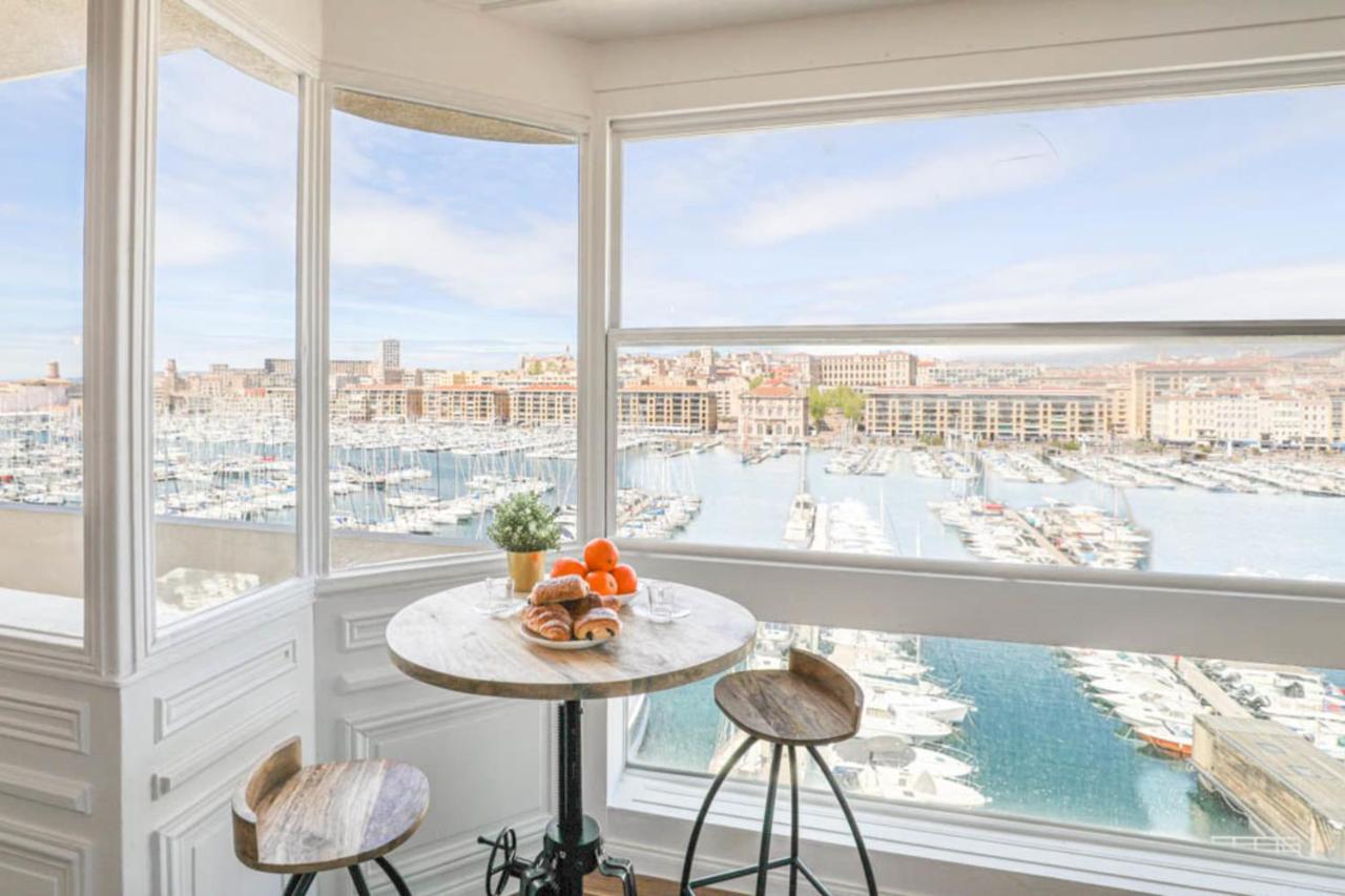 Ferienwohnung Vieux-Port - Vue Exceptionnelle - 3 Ch Et Clim Marseilles Exterior foto